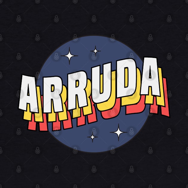 Arruda - Colorful Layered Retro Letters by Mandegraph